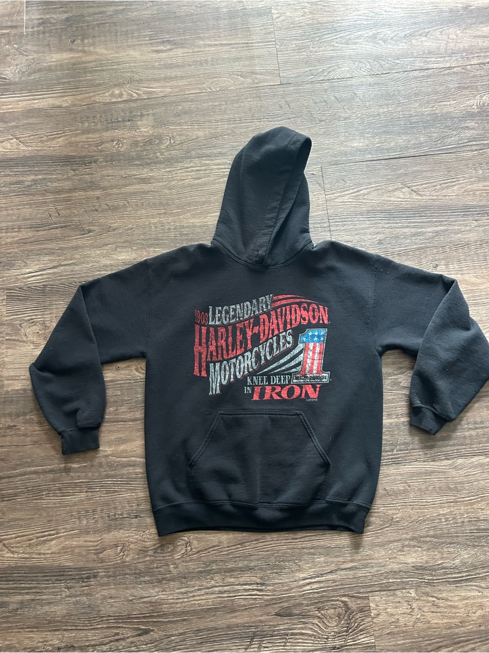 Harley-Davidson Black Graphic Pullover Hoodie - Men's Sweatshirt Chandler AZ Med